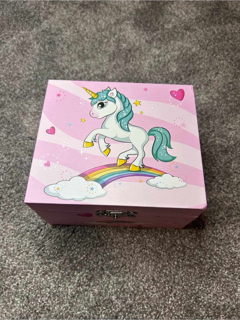 Pink Unicorn Music Jewelry Box for Kids